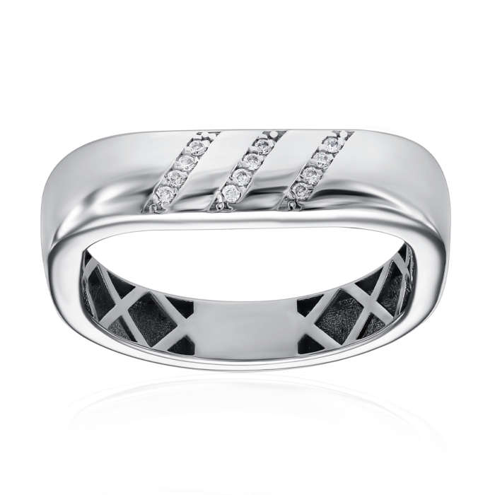 Золотое кольцо с фианитами. Артикул P-K-3079-R/02/1