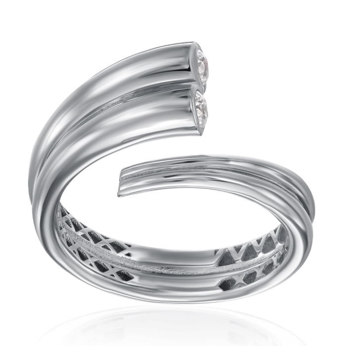 Золотое кольцо с фианитами. Артикул P-K-3080-R/02/1