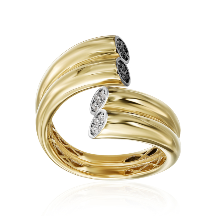 Золотое кольцо с фианитами. Артикул P-K-3081-R/03/7