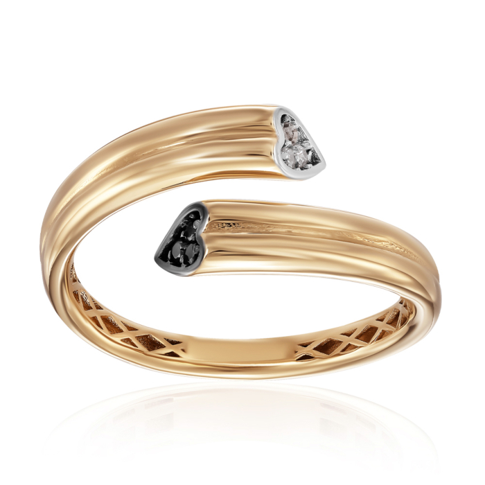 Золотое кольцо с фианитами. Артикул P-K-3082-2-R/03/7