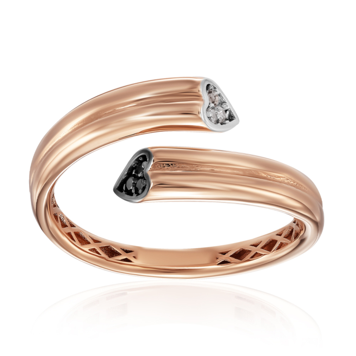 Золота каблучка з фіанітами. Артикул P-K-3082-R/01/7