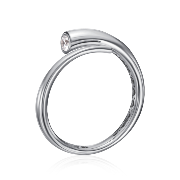 Золота каблучка з фіанітом. Артикул P-K-3083-R/02/1