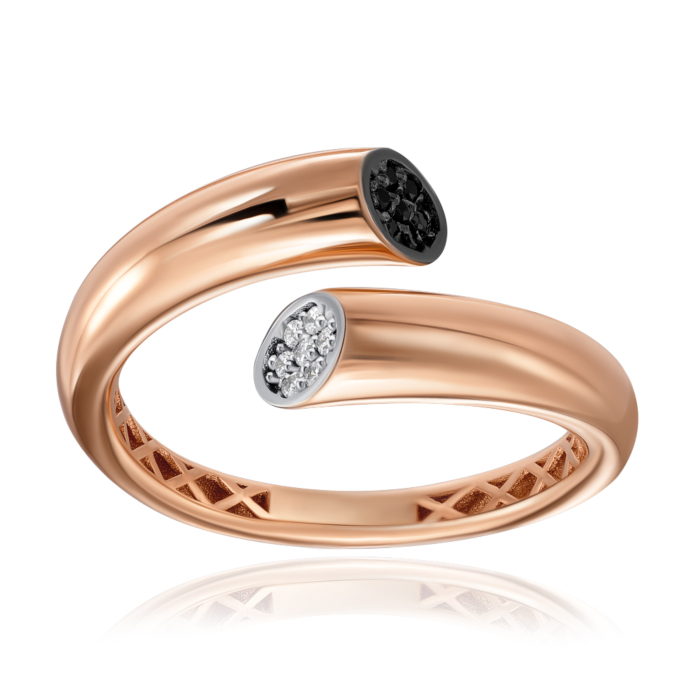 Золотое кольцо с фианитами. Артикул P-K-3084-R/01/7