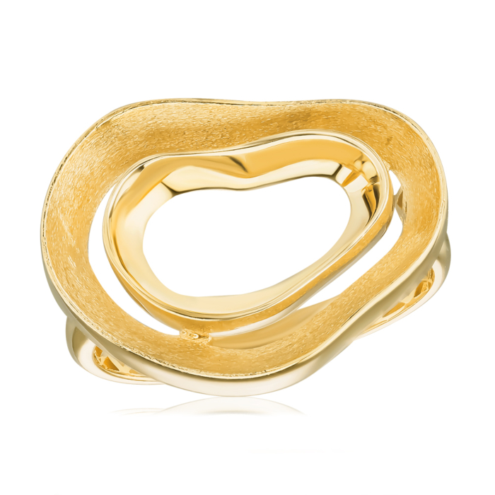 Золота каблучка без вставки. Артикул P-K-3099-R/03