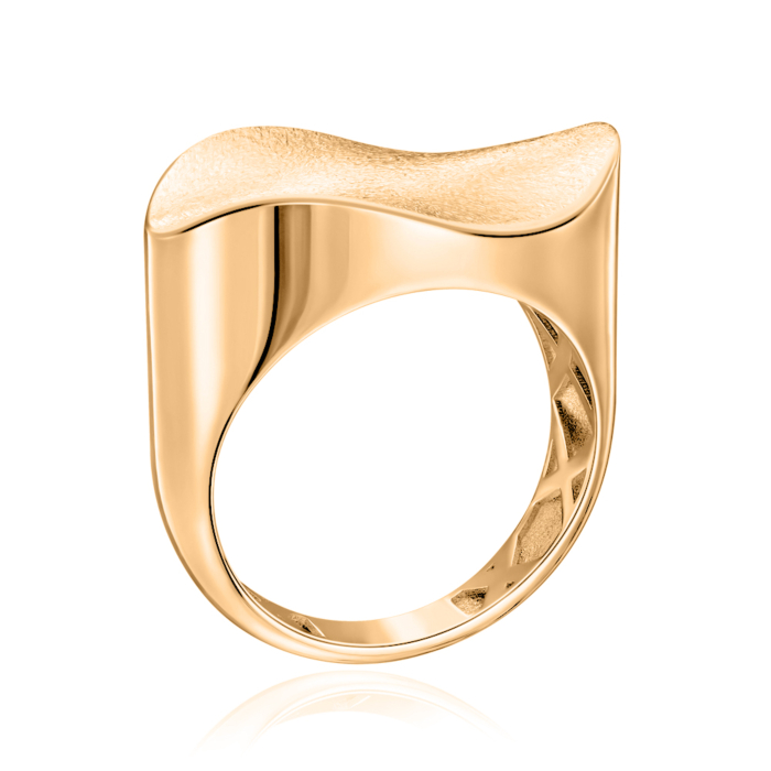 Каблучка з червоного золота без вставки P-K-3107-R/01