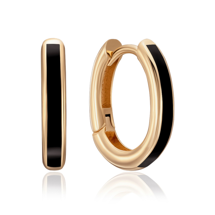 Серьги из желтого золота с эмалью P-K-3147-E/03/4823