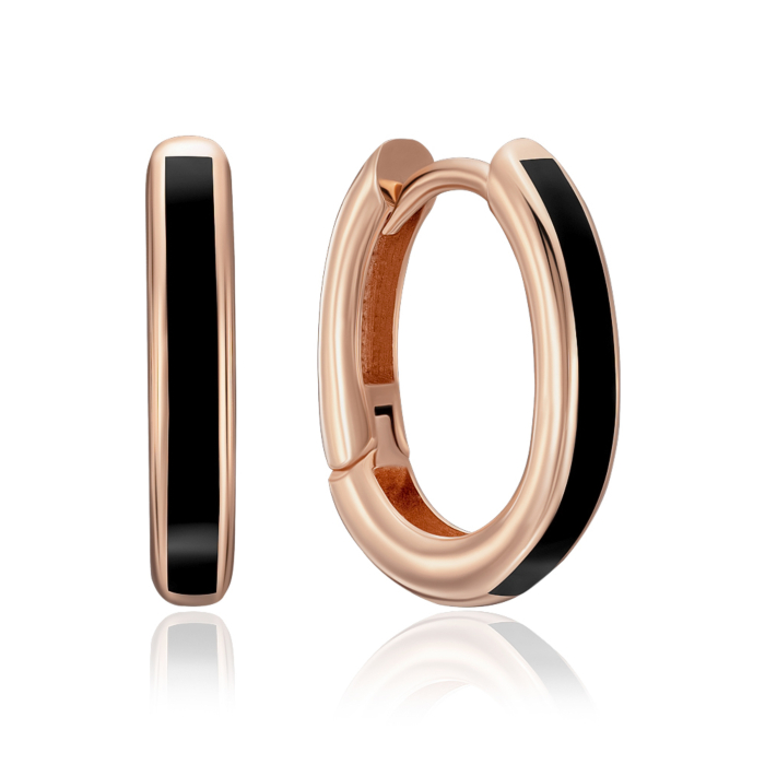 Золотые серьги-конго с эмалью. Артикул P-K-3147-E/01/4823