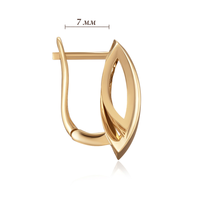 Золоті сережки без вставки. Артикул P-K-3166-E/03