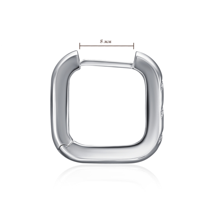 Золотые серьги-конго с фианитами. Артикул P-K-3167-E/02/1