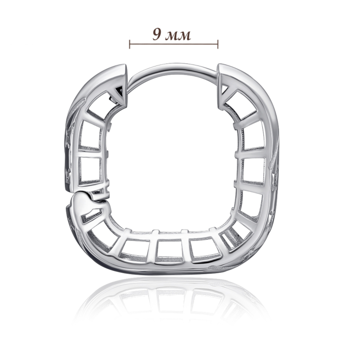 Золоті сережки-конго без вставки. Артикул P-K-3170-E/02