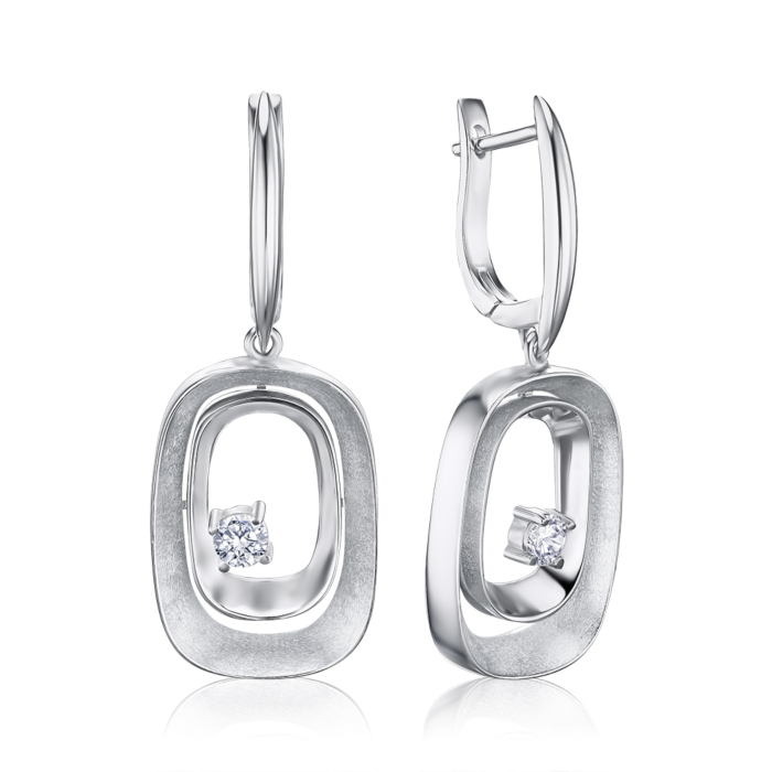 Золоті сережки з фіанітом P-K-3174-3-E/02/1