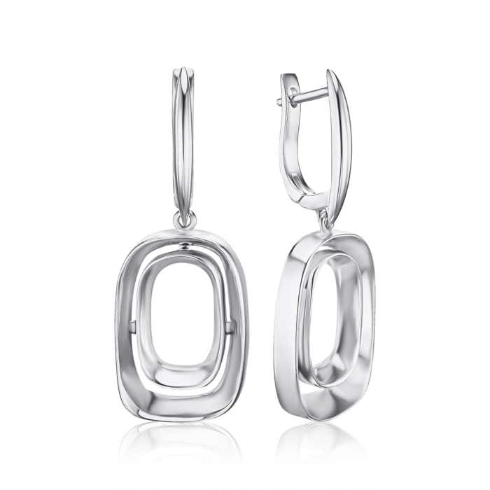 Золотые серьги без вставки P-K-3174-E/02