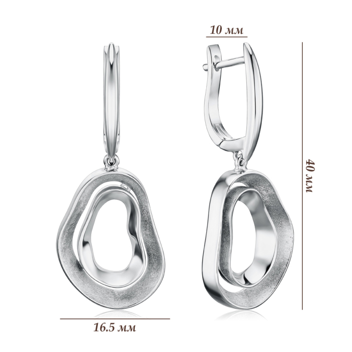 Золоті сережки з підвісною частиною без вставки P-K-3176-1-E/02