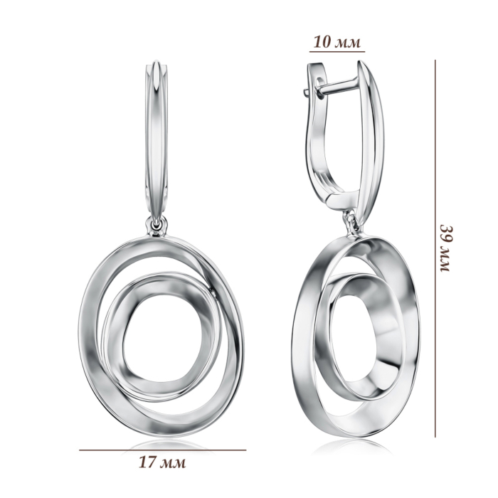 Золоті сережки з підвісною частиною без вставки P-K-3177-E/02