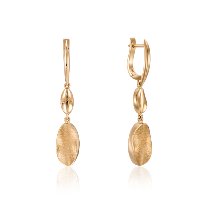 Серьги-подвески из желтого золота P-K-5345-E/03