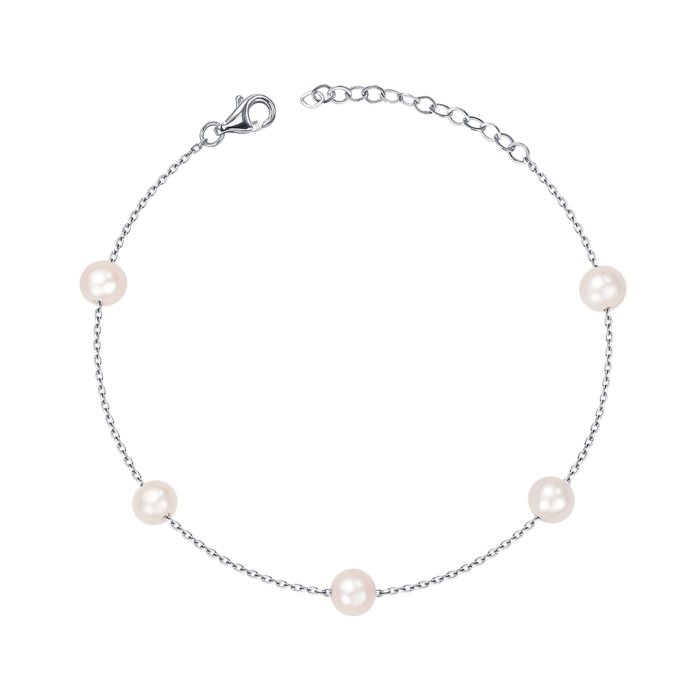 Золотий браслет з перлами P-K-5355-B/02/21048