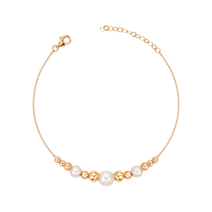 Золотий браслет з перлами P-K-5363-B/01/21092
