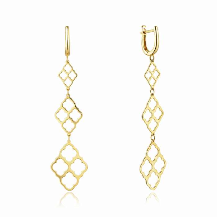 Золоті сережки без вставки. Артикул P-K-5458-E/03