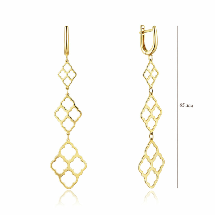 Золоті сережки без вставки. Артикул P-K-5458-E/03