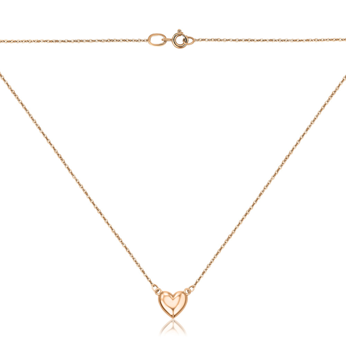 Золоте кольє "Серце" без вставки P-MZ0221-05-К/01