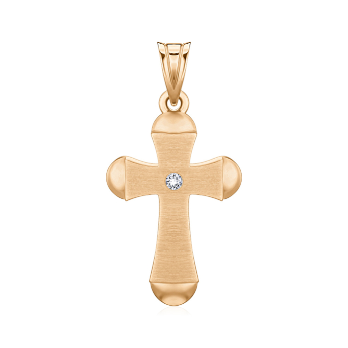 Золотой крестик с фианитом P-P4380-P/01/1