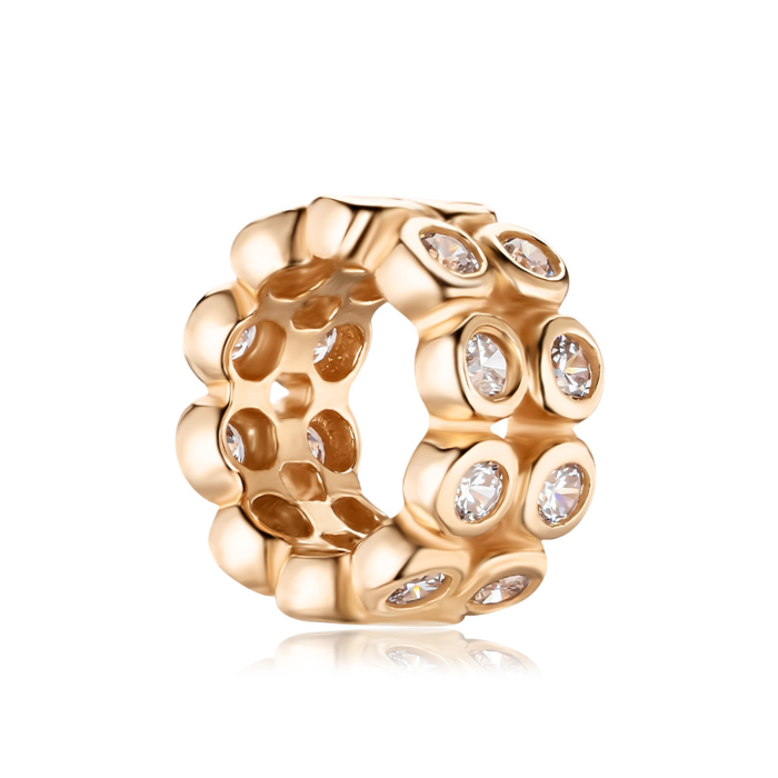 Золота підвіска-шарм з фіанітами P-PP2270-05-P/01/1