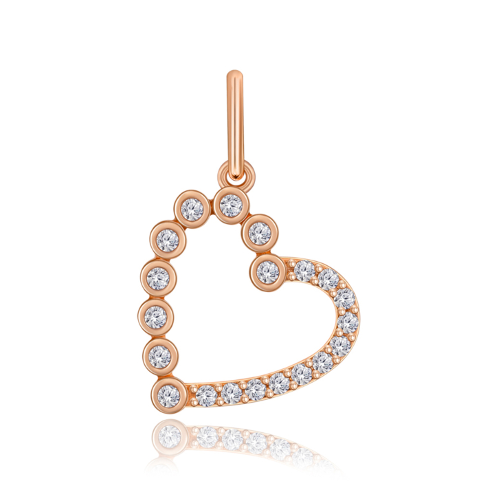 Золота підвіска з фіанітами. Артикул P-PP2287-05-P/01/1