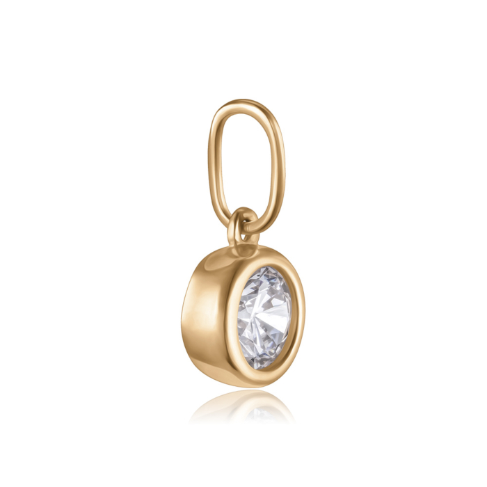 Золота підвіска з фіанітом. Артикул P-PP2501-05-P/01/1