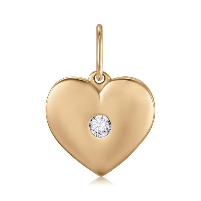 Золота підвіска з фіанітом. Артикул P-PP2539-05-P/01/1