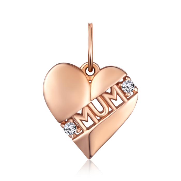 Золота підвіска з фіанітами. Артикул P-PP2592-05-P/01/1