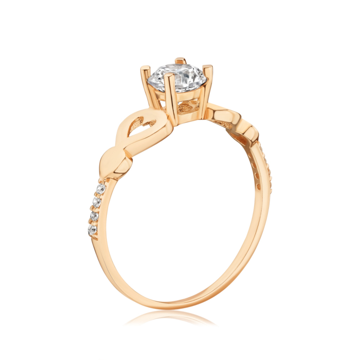 Золотое кольцо с фианитами P-R01070-R/01/1