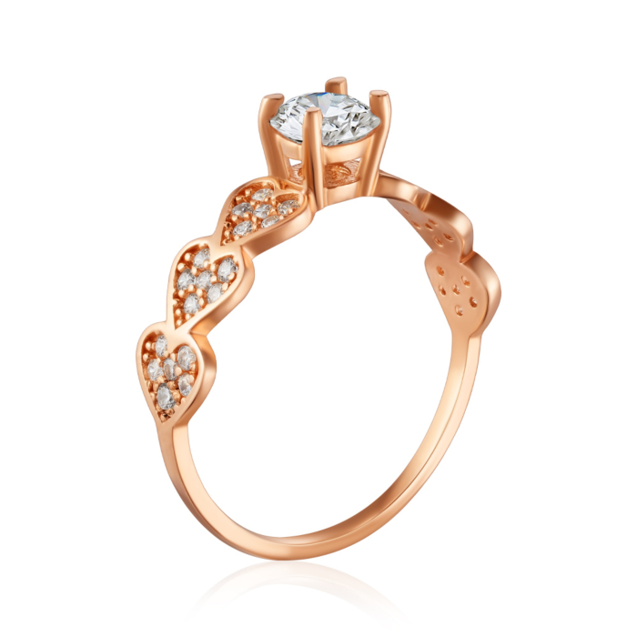 Золотое кольцо с фианитами. Артикул P-R01074-R/01/1