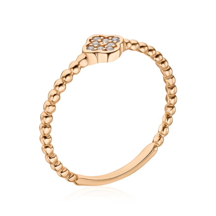 Золотое кольцо с фианитами P-R01096-R/01/1