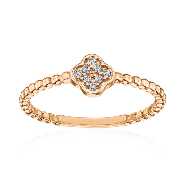 Золотое кольцо с фианитами P-R01096-R/01/1