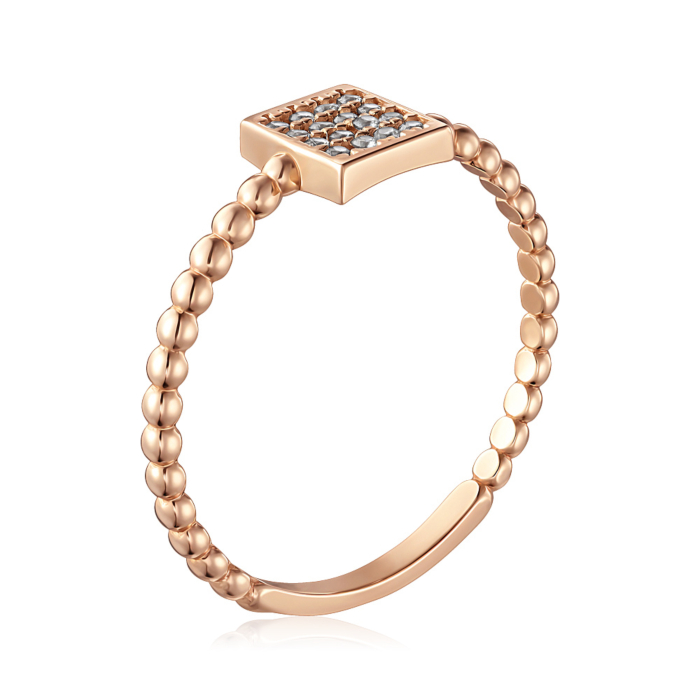 Золота каблучка з фіанітами. Артикул P-R01104-R/01/1