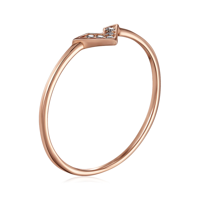 Золота каблучка з фіанітами. Артикул P-R01110-R/01/1