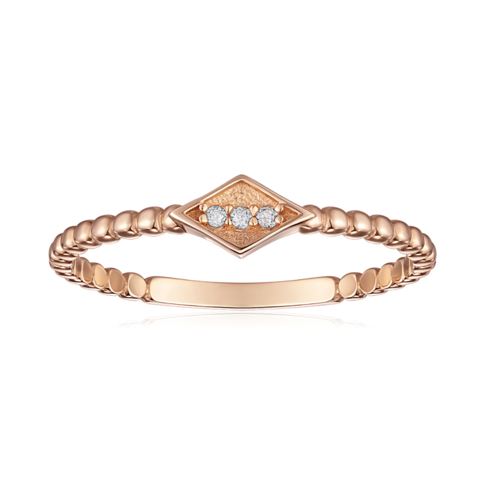 Золотое кольцо с фианитами. Артикул P-R01126-R/01/1