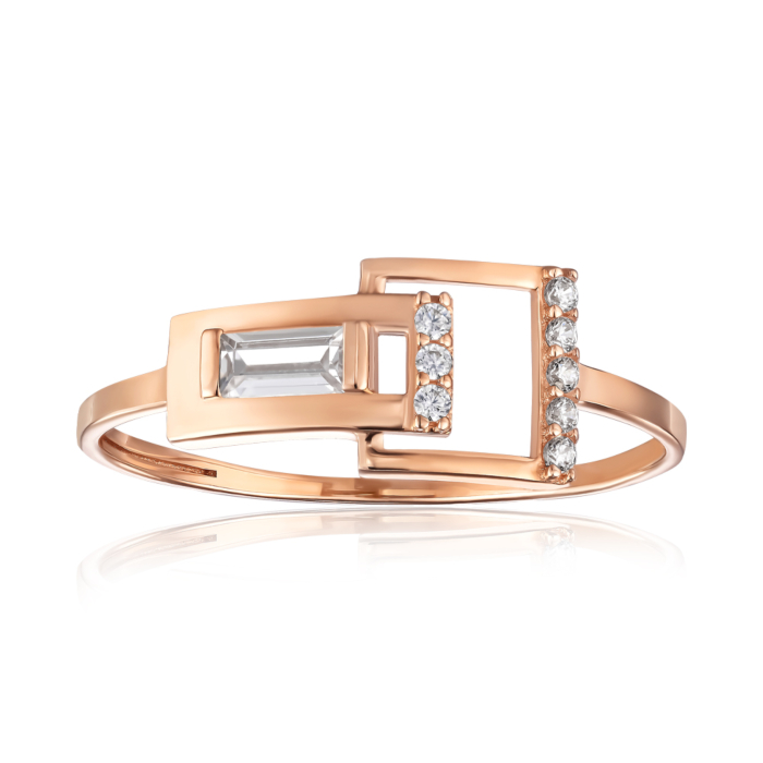 Золотое кольцо с фианитами. Артикул P-R01153-R/01/1