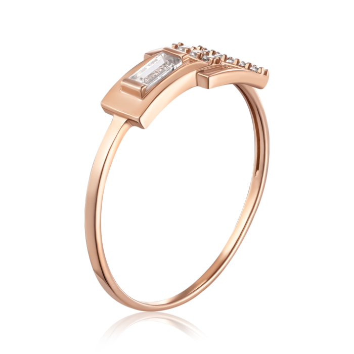 Золотое кольцо с фианитами. Артикул P-R01153-R/01/1