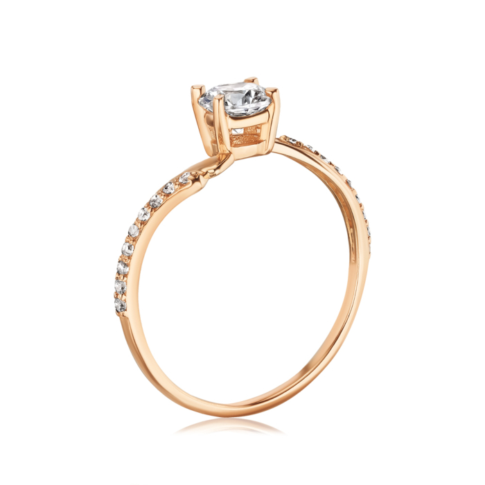 Золотое кольцо с фианитами P-R01148-R/01/1