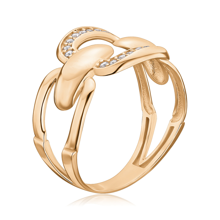 Золотое кольцо с фианитами P-R02012-R/01/1