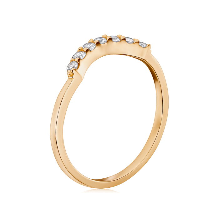 Золота каблучка з фіанітами P-R01022-R/01/1