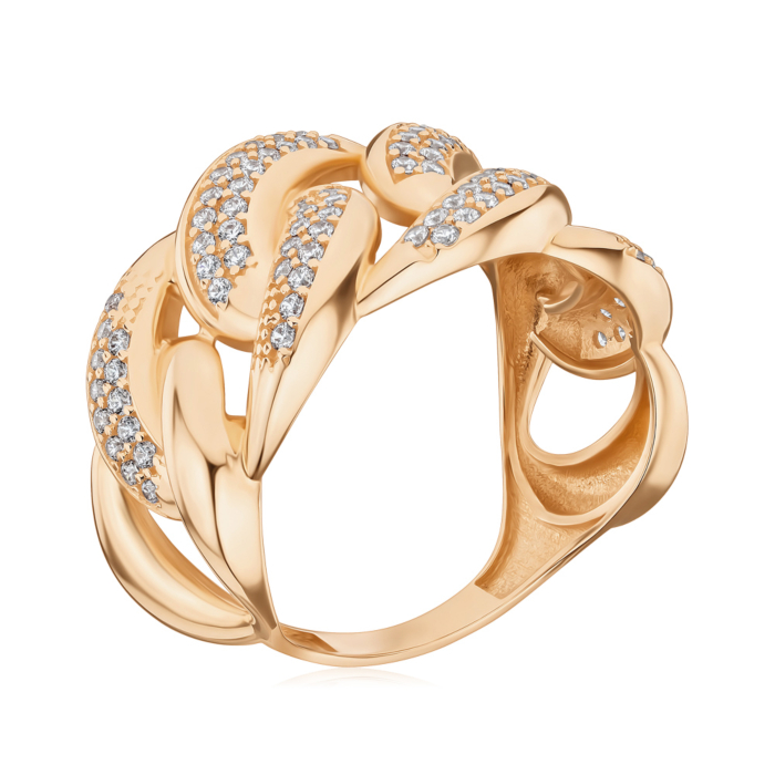 Золотое кольцо с фианитами P-R2032-1-R/01/1