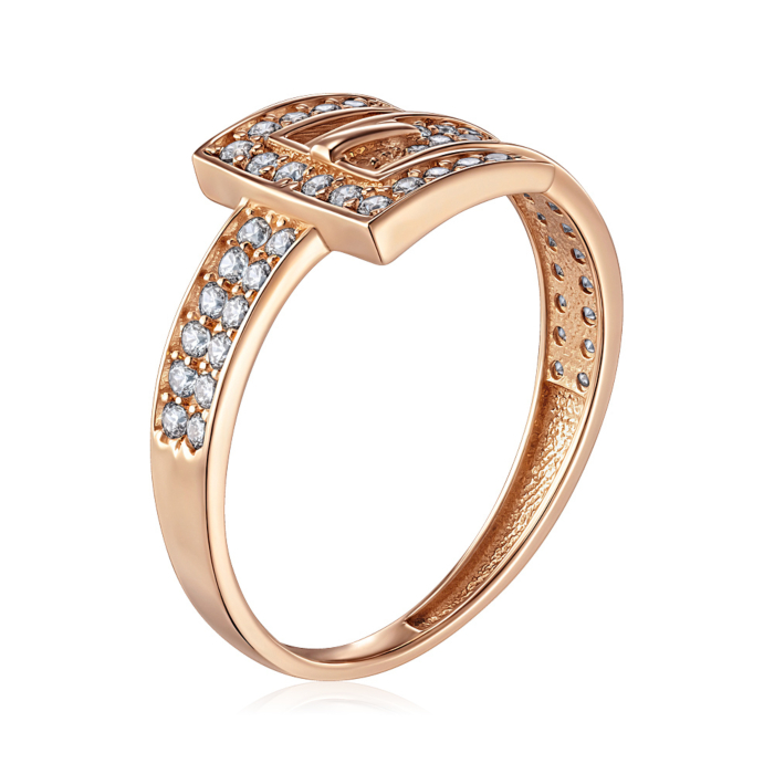 Золота каблучка з фіанітами. Артикул P-R2101-R/01/1