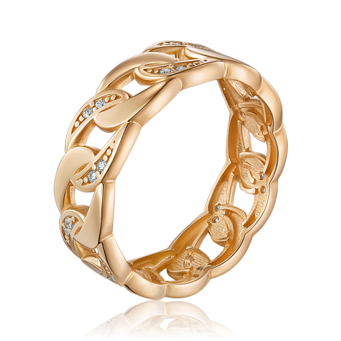 Золотое кольцо с фианитами. Артикул P-R2110-R/01/1