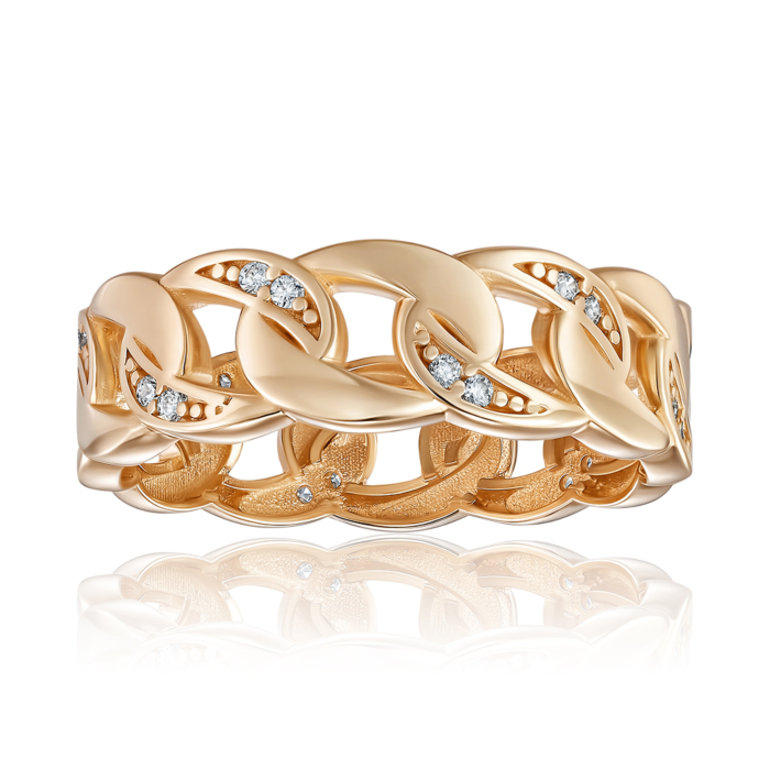 Золотое кольцо с фианитами. Артикул P-R2110-R/01/1