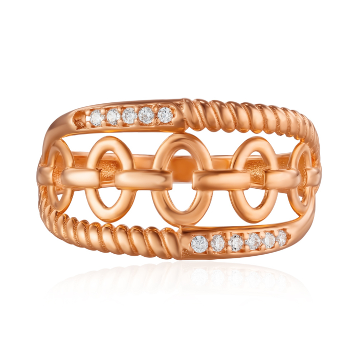 Золотое кольцо с фианитами. Артикул P-R2115-R/01/1