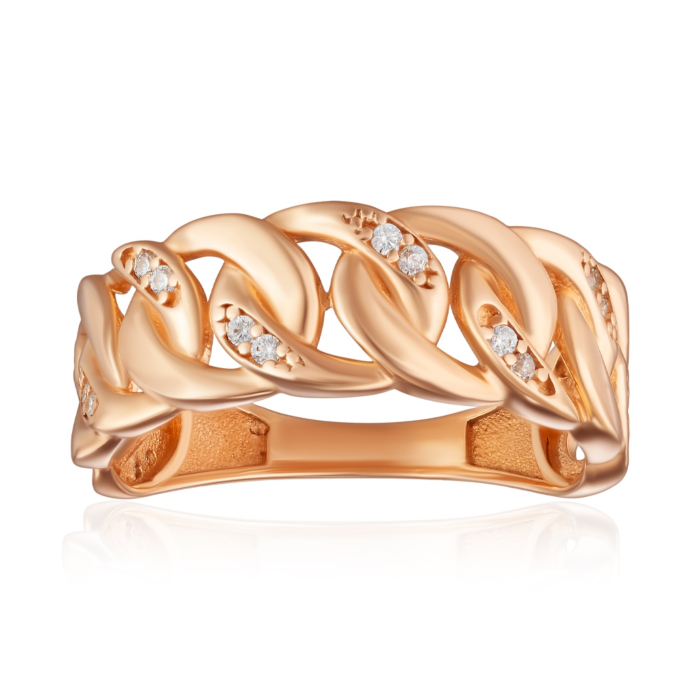 Золотое кольцо с фианитами. Артикул P-R2121-R/01/1