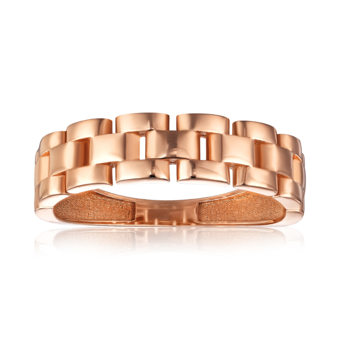 Золота каблучка без вставки. Артикул P-R4008-R/01