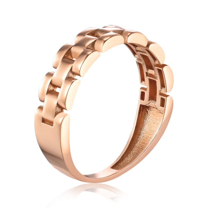 Золота каблучка без вставки. Артикул P-R4008-R/01